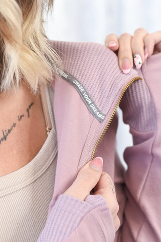 Halfzip Sweatshirt by Ampersand Avenue - Lilac Dreams