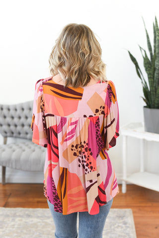 Cailee Printed Blouse Top