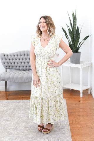 Zofia Floral Smocked Midi Dress