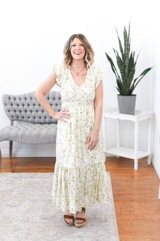 Zofia Floral Smocked Midi Dress