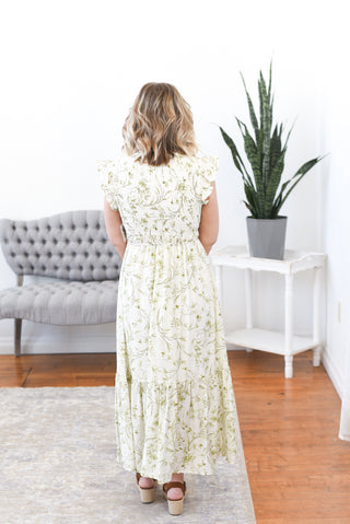 Zofia Floral Smocked Midi Dress