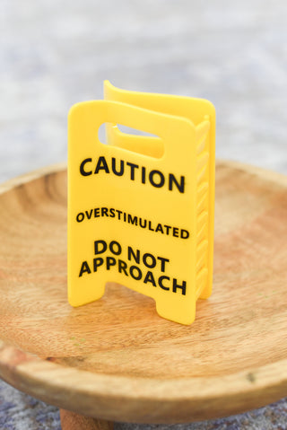 Funny Caution Sign Hair Claw Clip