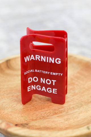 Funny Caution Sign Hair Claw Clip