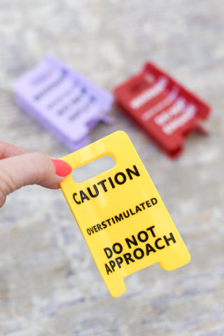Funny Caution Sign Hair Claw Clip