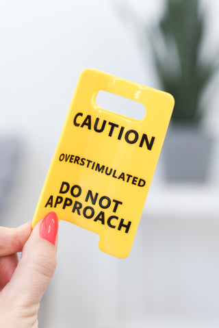 Funny Caution Sign Hair Claw Clip