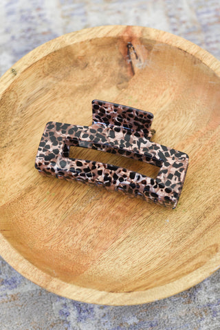 Jumbo Leopard Print Hair Claw Clip
