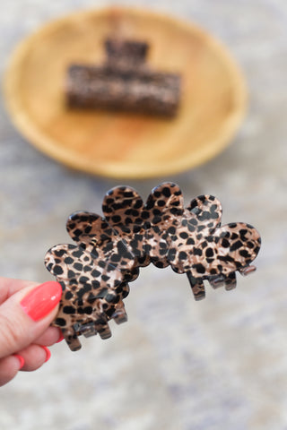 Jumbo Leopard Print Hair Claw Clip