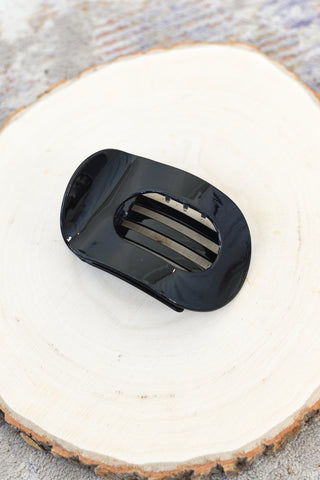 Jumbo Lay Flat Oval Hair Claw Clip