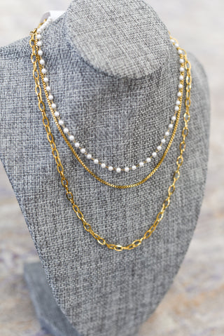 18K Stainless Steel Tarnish Free Layered Necklace