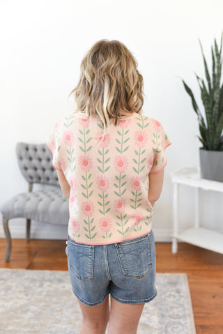Adelle Floral Sweater Knit Top