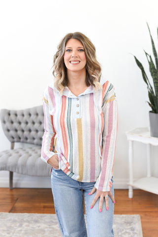 Angelia Hoodie Pullover Top