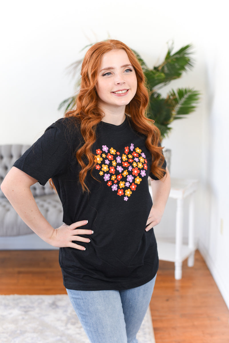 Heart of Flowers Graphic Tee