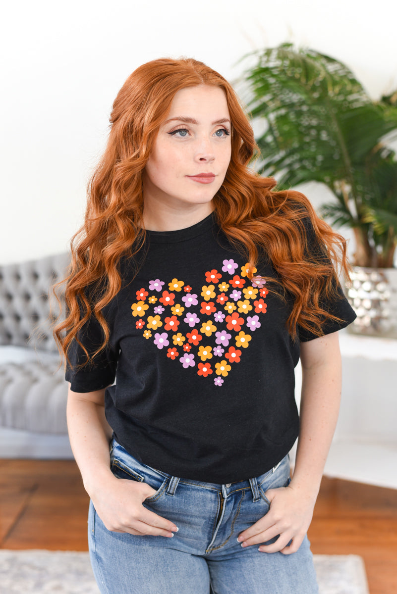 Heart of Flowers Graphic Tee (IN STOCK)