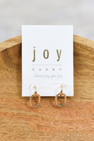 Linked Hoop Stud Earrings