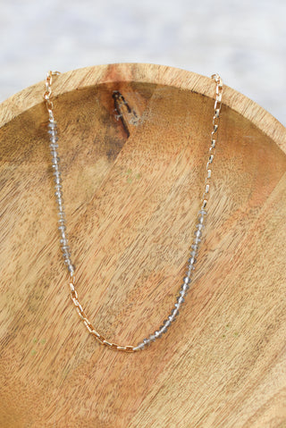Gold Chain & Bead Necklace