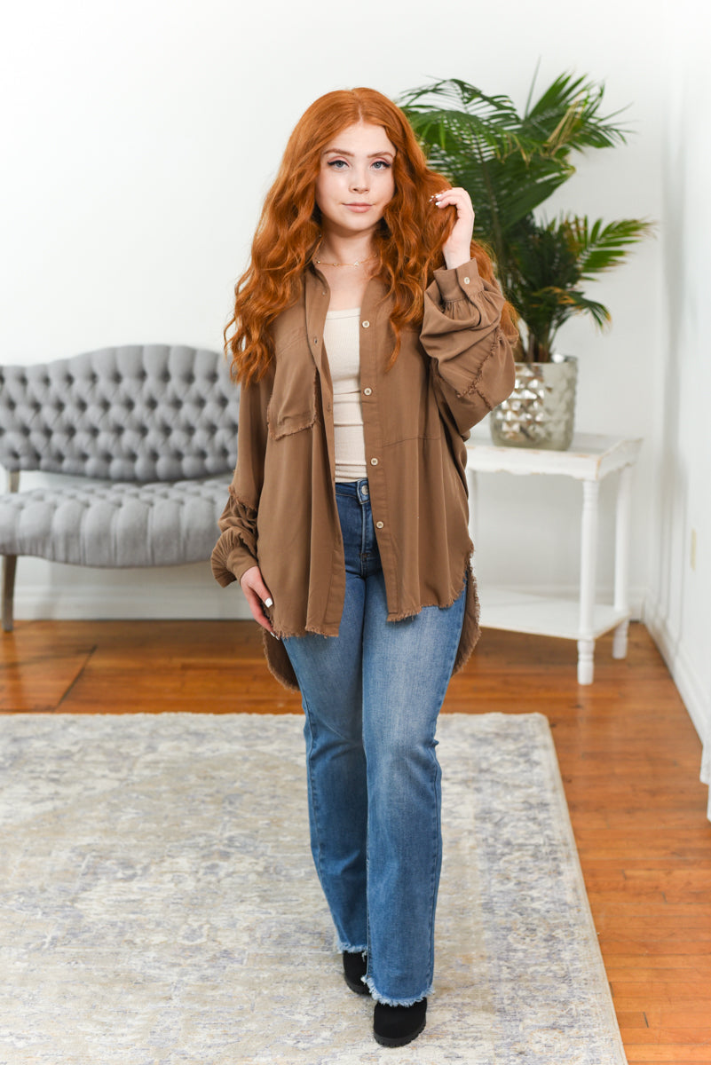 Delilah Oversized Button-Down Shirt