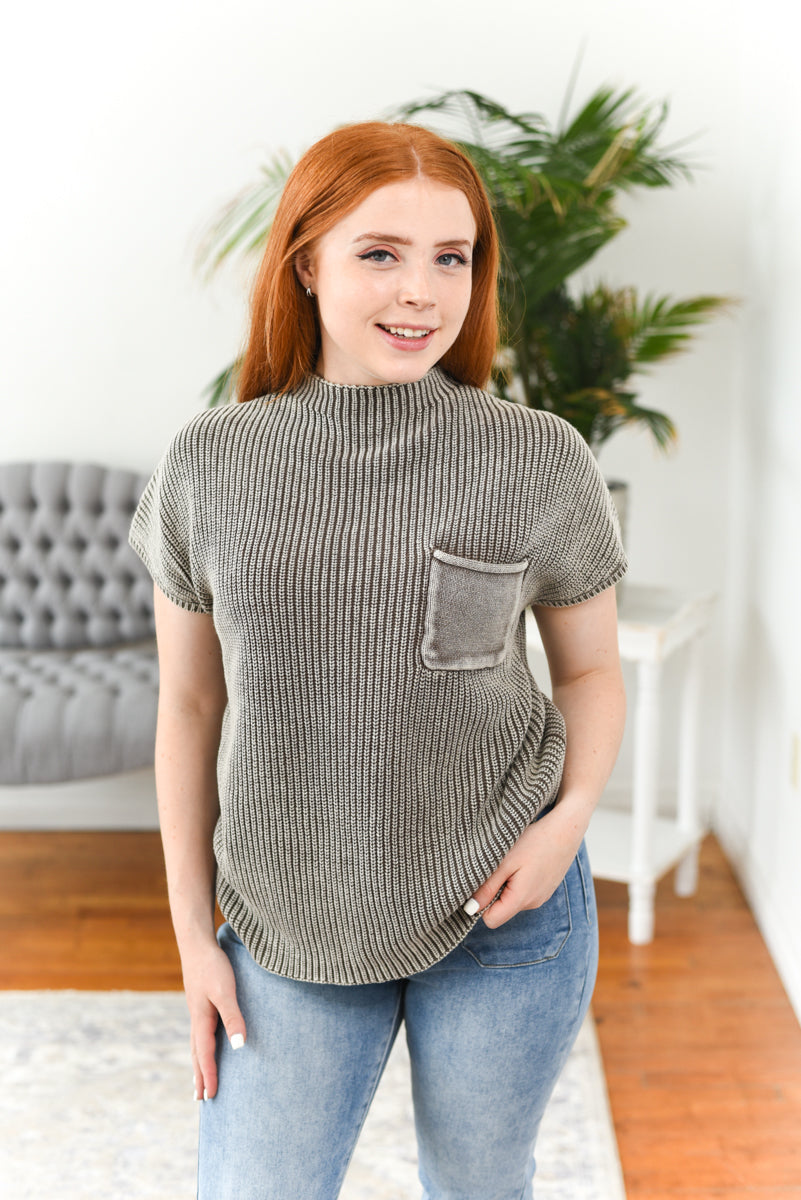 Becca Mock-Neck Sleeveless Sweater