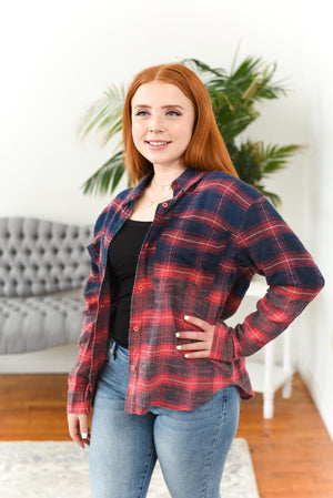 Carly Dip-Dye Plaid Flannel