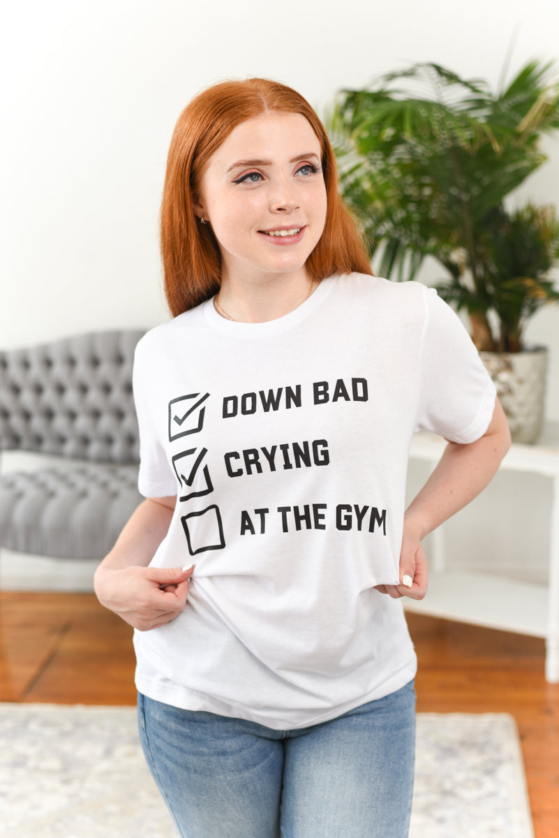 Down Bad Check List Graphic T-Shirt