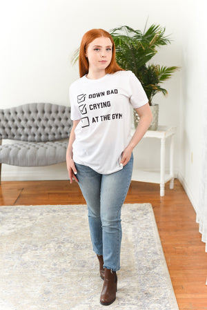 Down Bad Check List Graphic T-Shirt FINAL SALE