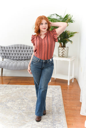 Elle High Rise Tummy Control Straight Leg Judy Blue Jeans