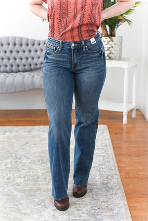 Elle High Rise Tummy Control Straight Leg Judy Blue Jeans