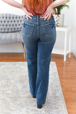 Elle High Rise Tummy Control Straight Leg Judy Blue Jeans