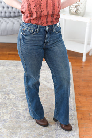 Elle High Rise Tummy Control Straight Leg Judy Blue Jeans