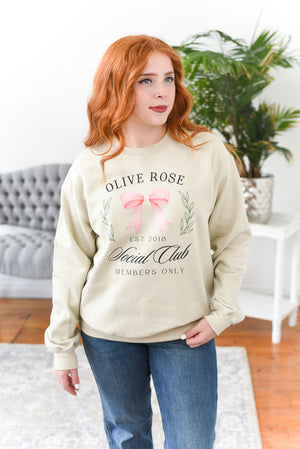 Olive Rose Social Club Crewneck Sweatshirt