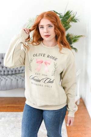 Olive Rose Social Club Crewneck Sweatshirt