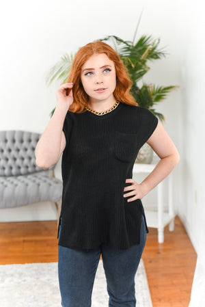 Gail Cozy Sleeveless Sweater Top