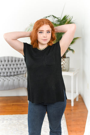 Gail Cozy Sleeveless Sweater Top