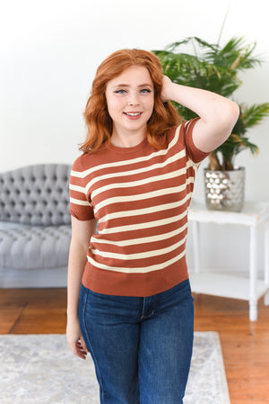 Penny Striped Sweater Knit Top