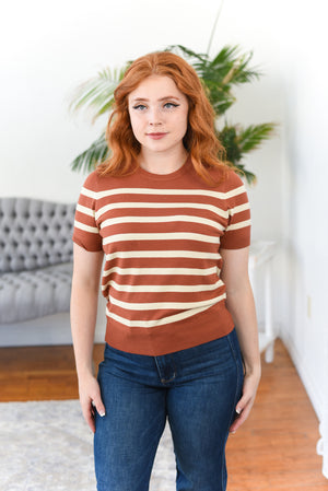 Penny Striped Sweater Knit Top