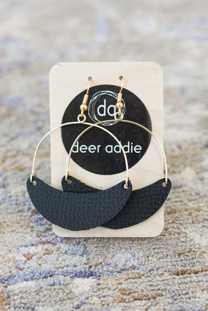 Deer Addie Leather & Metal Earring - Large