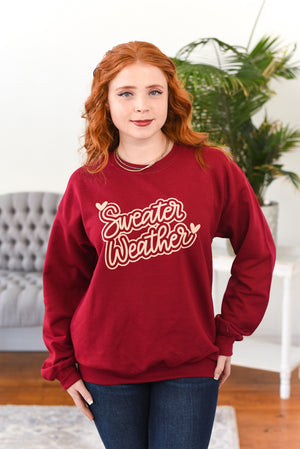 Sweater Weather Crewneck Graphic Sweatshirt