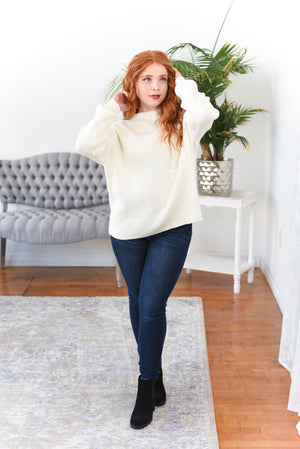 Payton Funnel-Neck Long-Sleeve Sweater