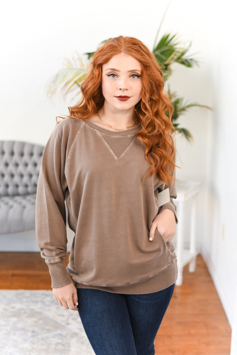 Karli Mineral Wash Pullover