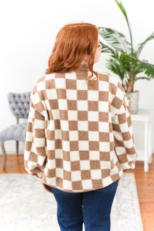 Shelly Snap-Front Checkered Jacket