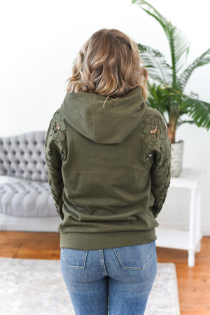 University Hoodie - Love Story - Olive