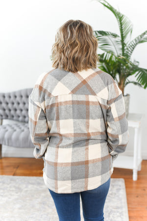 Sadie Brushed Plaid Button Down Shacket