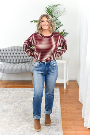 Eva Tummy Control Crop Straight Risen Jeans