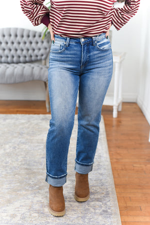 Eva Tummy Control Crop Straight Risen Jeans