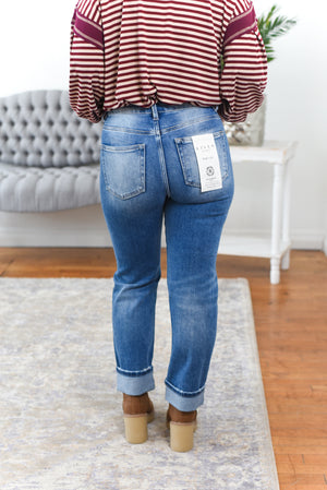 Eva Tummy Control Crop Straight Risen Jeans