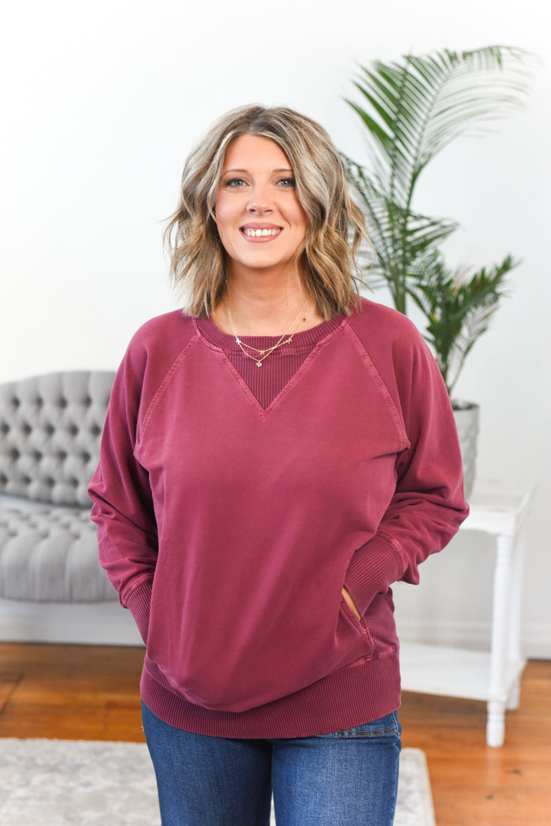 Karli Mineral Wash Pullover