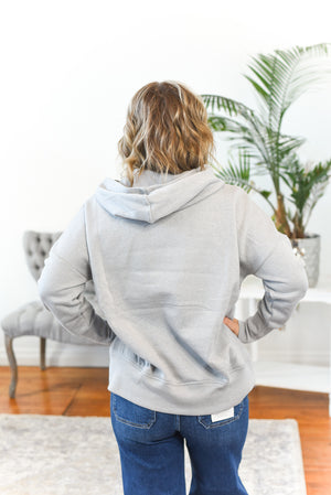 Abby Half Button Fleece Hoodie