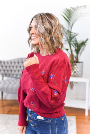 Georgia Floral Embroidery Sweater