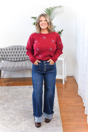 Georgia Floral Embroidery Sweater