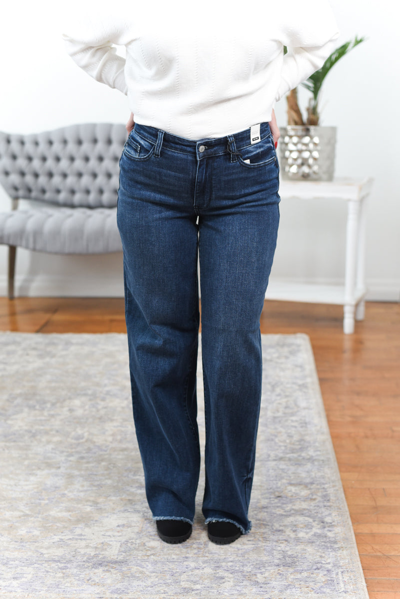 Scout Mid Rise Wide Leg Judy Blue Jeans