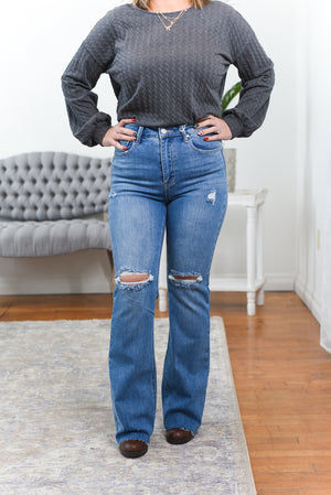 Morgan High Rise Flare Risen Jeans